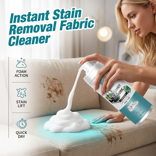 🧼No-Rinse Quick-Dry Fabric Foam Cleaner‑Portable Upholstery Stain Remover for Sofa, Carpet & Fabric Cushions✨
