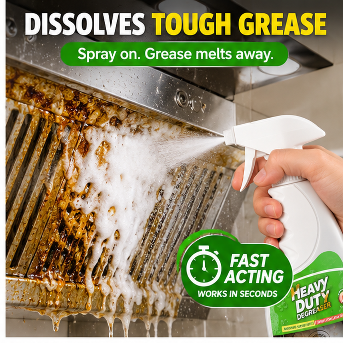 Heavy Duty KitchenDegreaser - Spray, Wipe& Cut Through ToughGrease