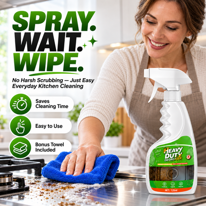 Heavy Duty KitchenDegreaser - Spray, Wipe& Cut Through ToughGrease