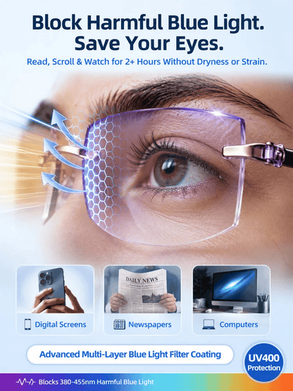 Blue Light Blocking Reading Glasses – Slim, Lightweight & Stylish Readers for Men and Women