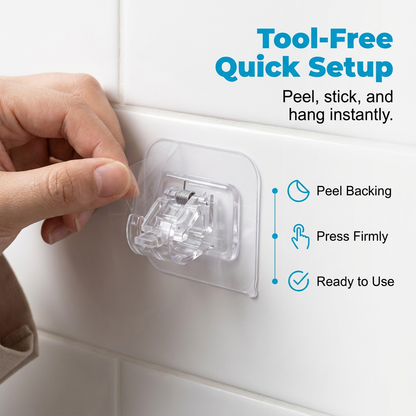 ✨ No-Drill Invisible Curtain Rod Holders – Strong, Waterproof & Easy to Install 🏠