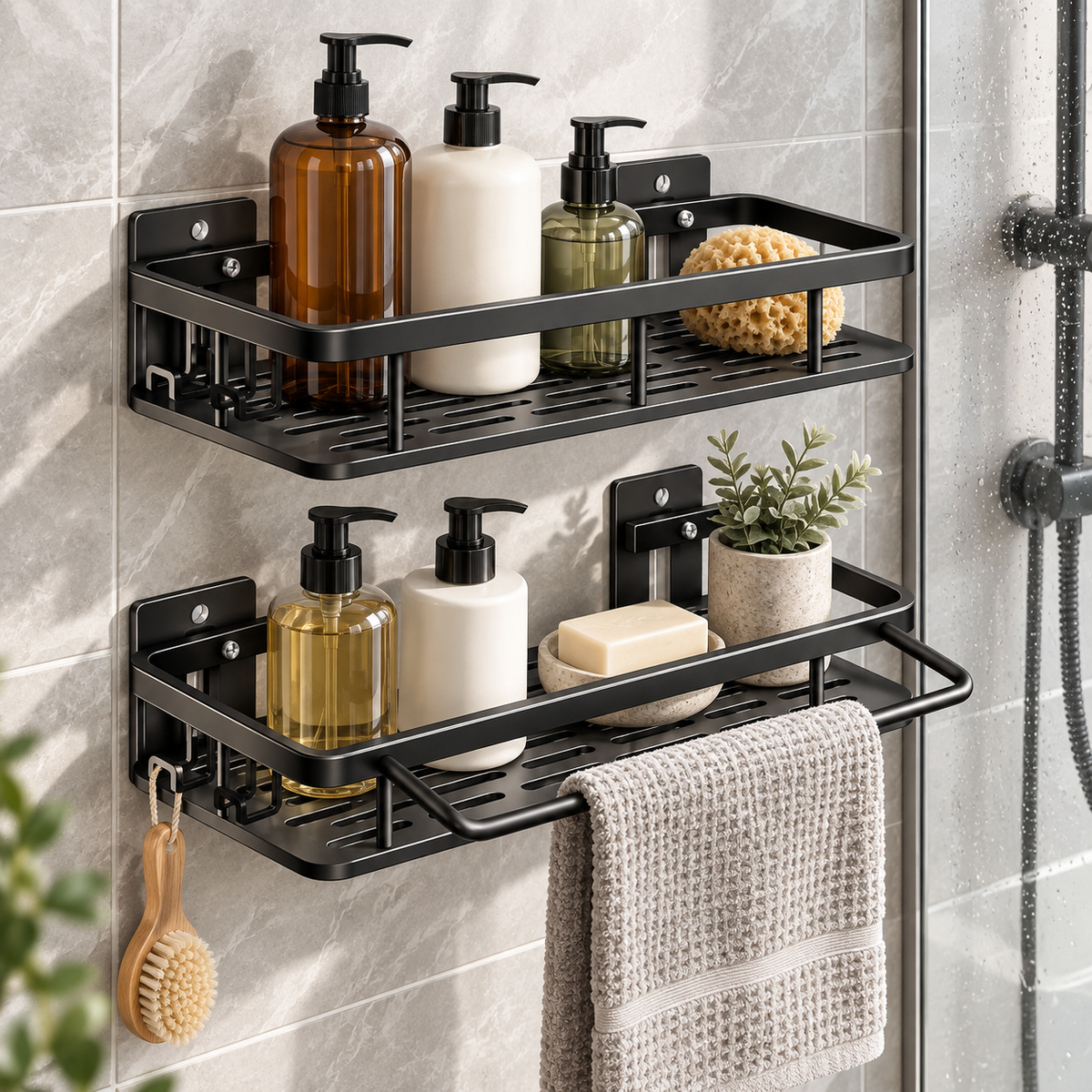 Wall-Mounted Bathroom Storage Shelf