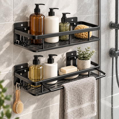 Wall-Mounted Bathroom Storage Shelf