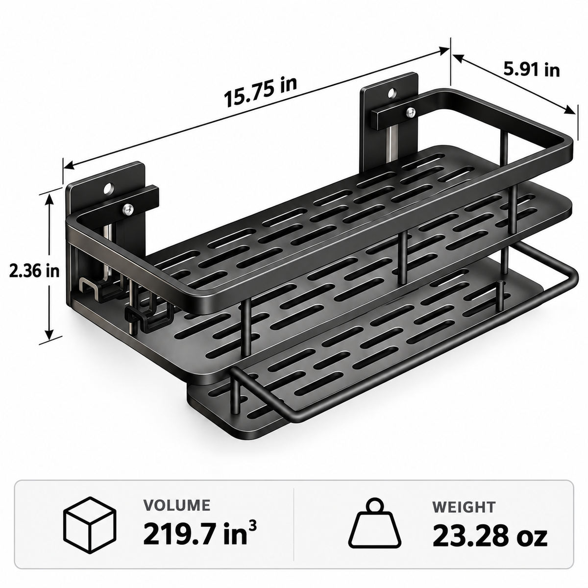 Wall-Mounted Bathroom Storage Shelf