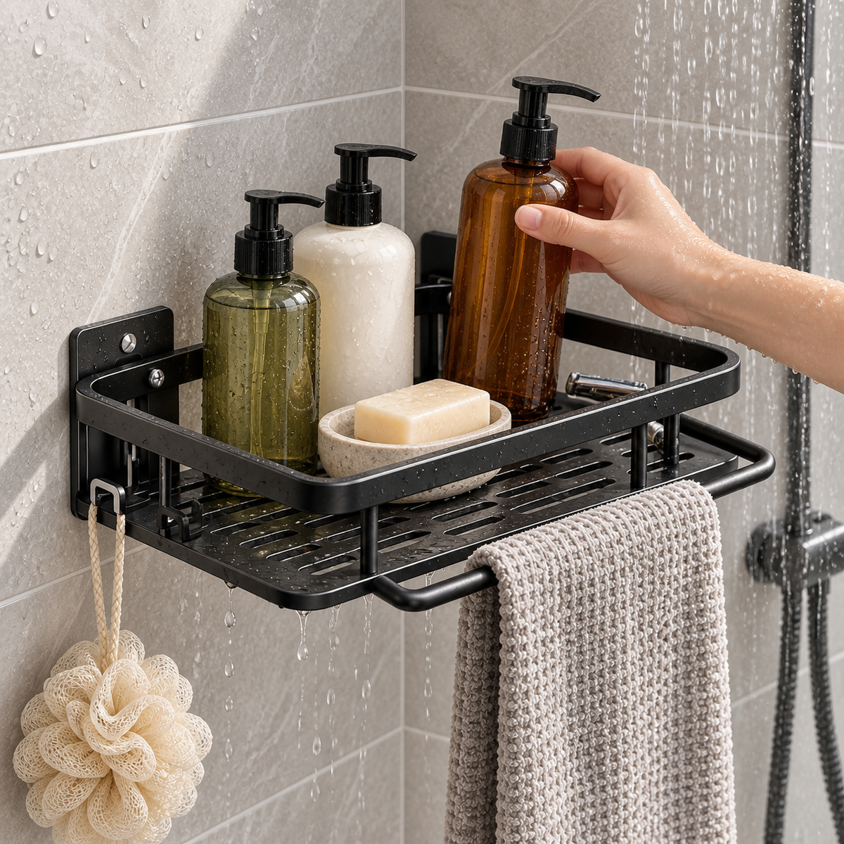 Wall-Mounted Bathroom Storage Shelf