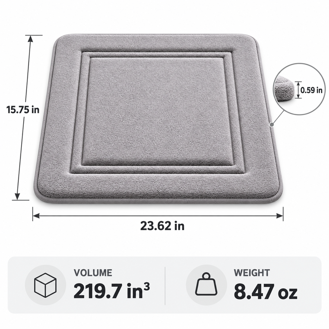 Non-Slip Bathroom and Kitchen Floor Mat